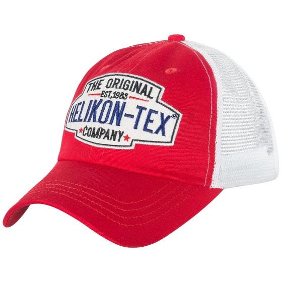 Gorra Helikon Trucker Logo en rojo