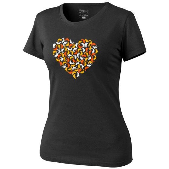 Camiseta para mujer Helikon Chameleon Heart en negro