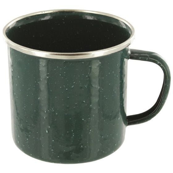Taza Highlander Deluxe esmaltada en verde