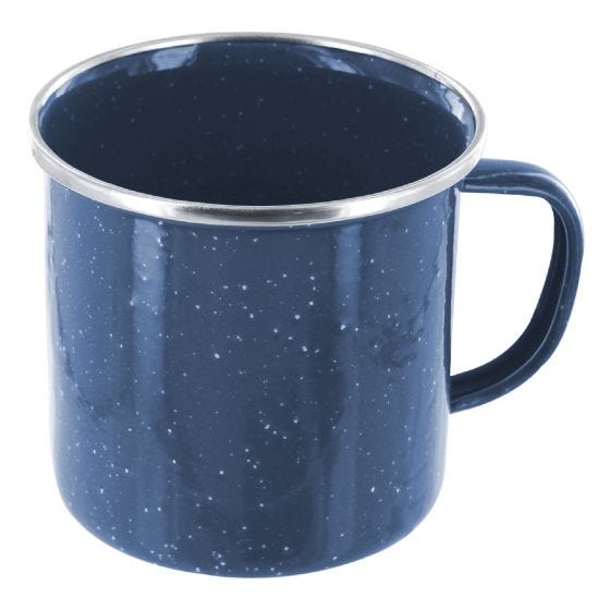 Taza Highlander Deluxe esmaltada en Navy Blue