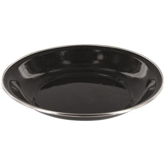 Plato hondo Highlander Deluxe esmaltado en negro