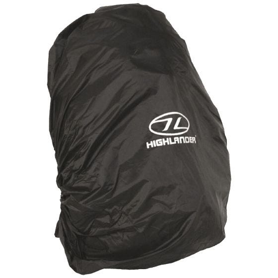 Funda impermeable Highlander para mochila mediana en negro