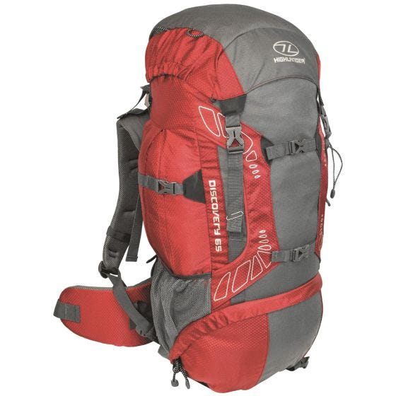 Mochila Highlander Discovery 65 en rojo