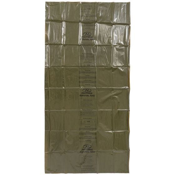 Saco de supervivencia Highlander en verde oliva