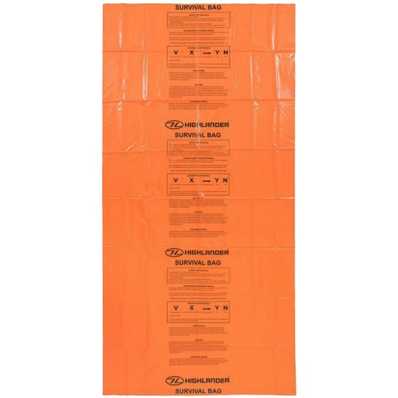 Saco de supervivencia Highlander en naranja