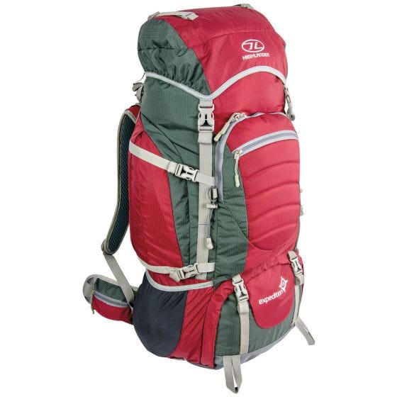 Mochila Highlander Expedition 65 en rojo