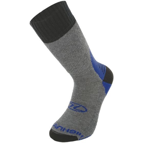 Calcetines de senderismo Highlander X-Plorer de Coolmax en gris / azul