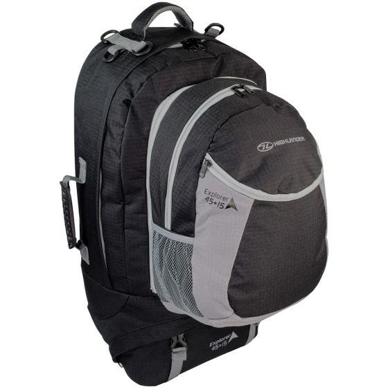 Mochila de marcha Highlander X-Plorer de 45 + 15 l en negro