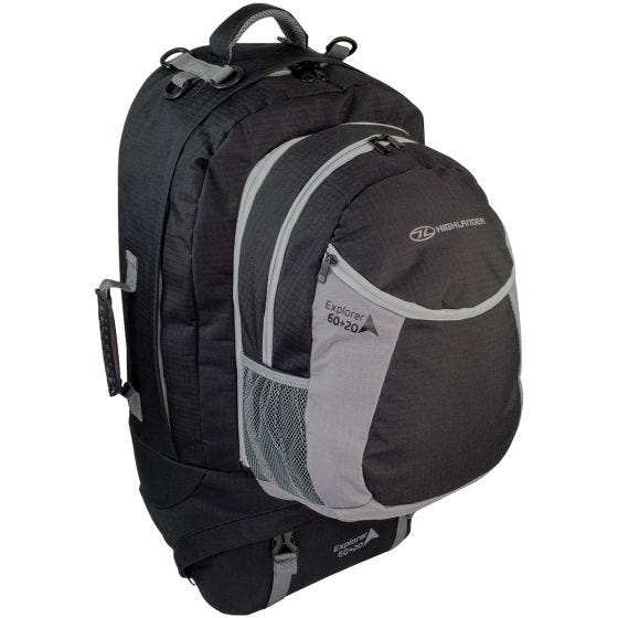 Mochila de marcha Highlander X-Plorer de 60 + 20 l en negro