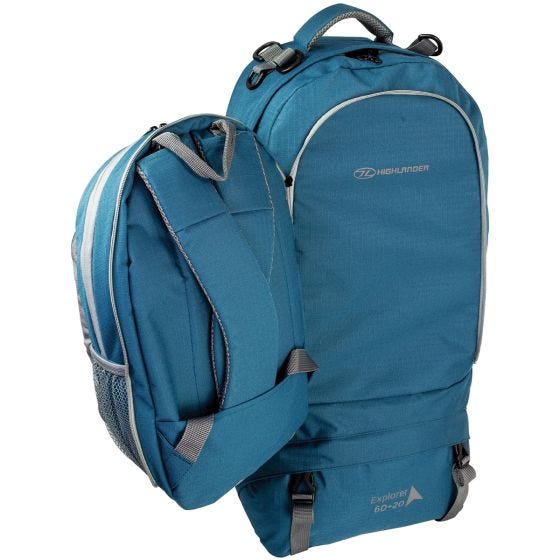 Mochila de marcha Highlander X-Plorer de 60 + 20 l en azul intenso