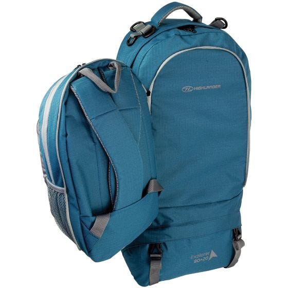 Mochila de marcha Highlander X-Plorer de 80 + 20 l en azul intenso