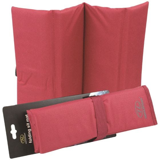 Almohadilla para asiento Highlander plegable en rojo