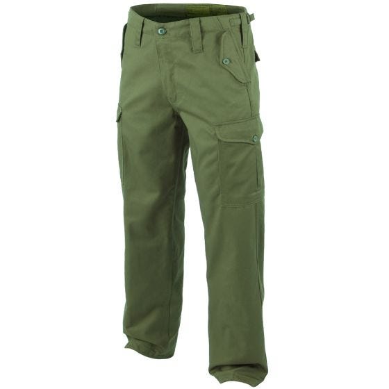Pantalones Highlander Combat de tejido pesado en verde oliva