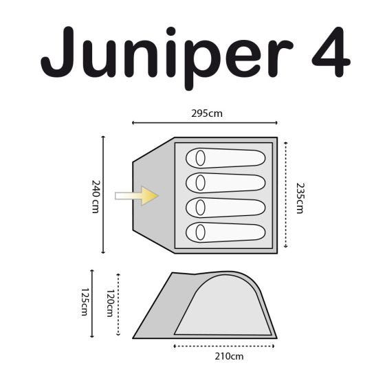 Tienda de campaña Highlander Juniper 4 en azul oscuro