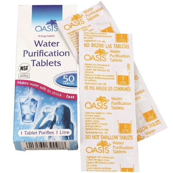 Pastillas potabilizadoras Highlander Oasis