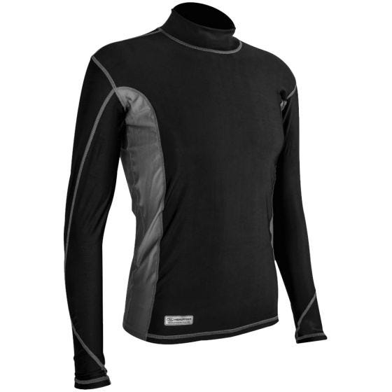 Camiseta de manga larga para hombre Highlander Pro Comp en negro / gris