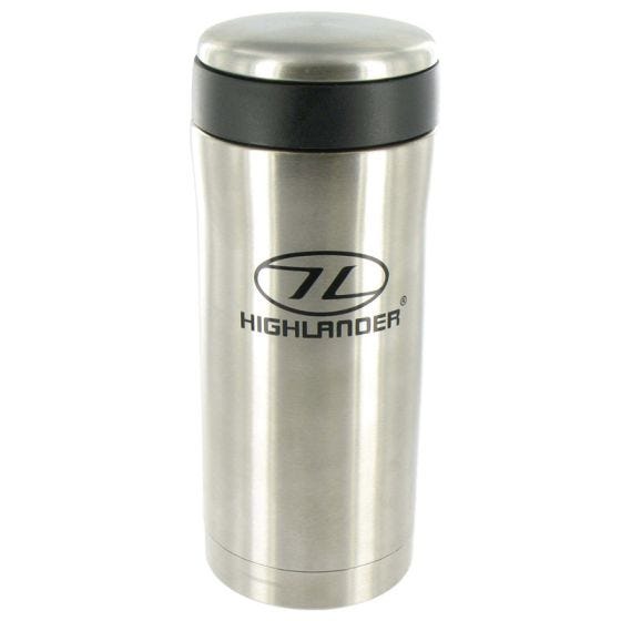 Vaso Highlander térmico y hermético en plateado