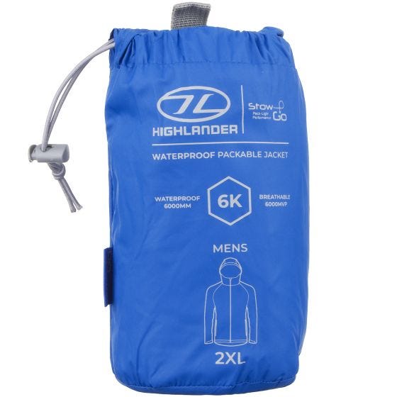 Chaqueta plegable Highlander Stow & Go en azul