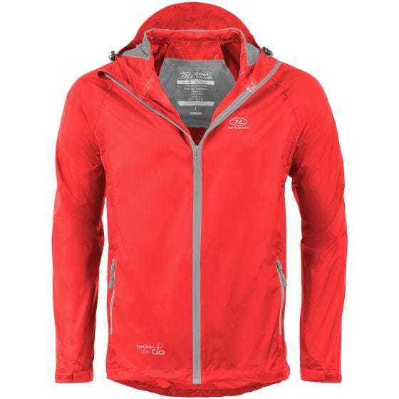 Chaqueta plegable Highlander Stow & Go en rojo