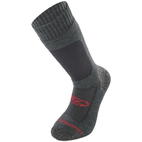 Calcetines de senderismo Highlander de lana de merino en Charcoal