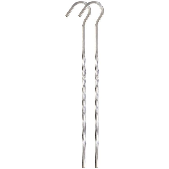 Pack de 10 piquetas en espiral Highlander de acero de 18 cm