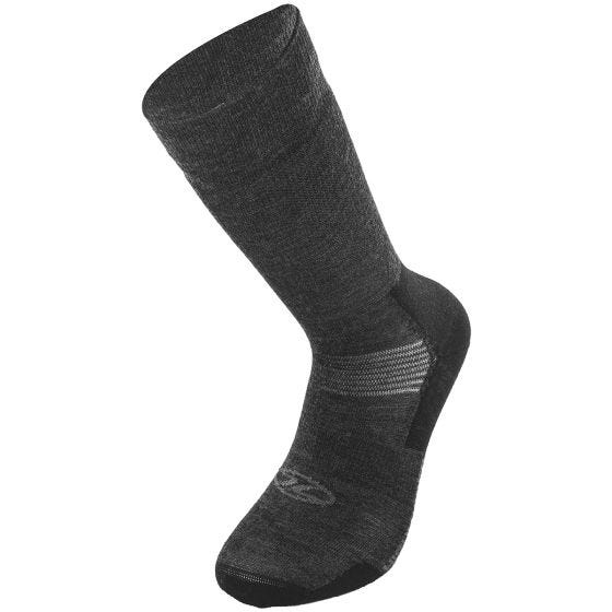 Calcetines Highlander de lana de merino forrados en Charcoal