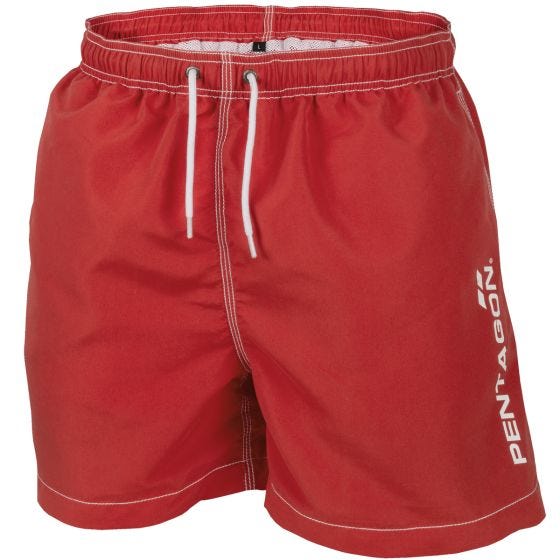 Bañador tipo bermuda Pentagon Hippocampus en rojo