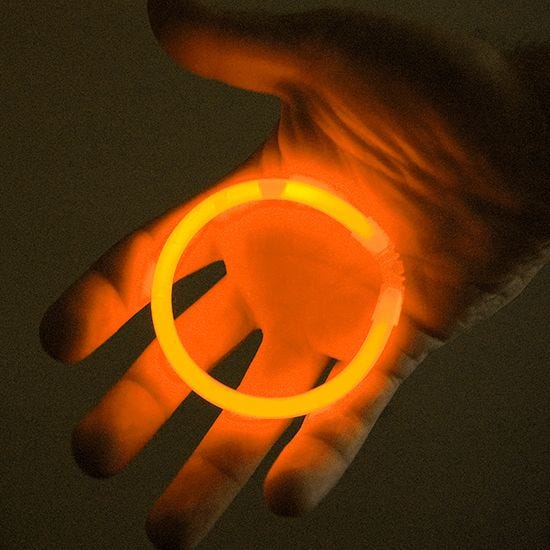 Pulsera Illumiglow de 19 cm en naranja