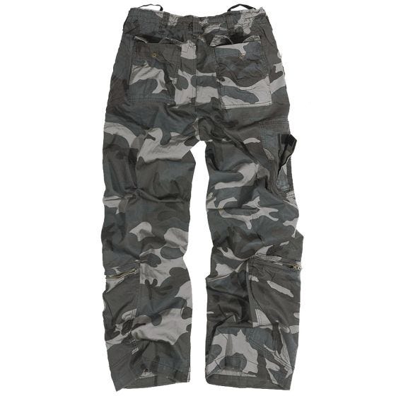 Pantalones de estilo cargo Surplus Infantry en Night Camo