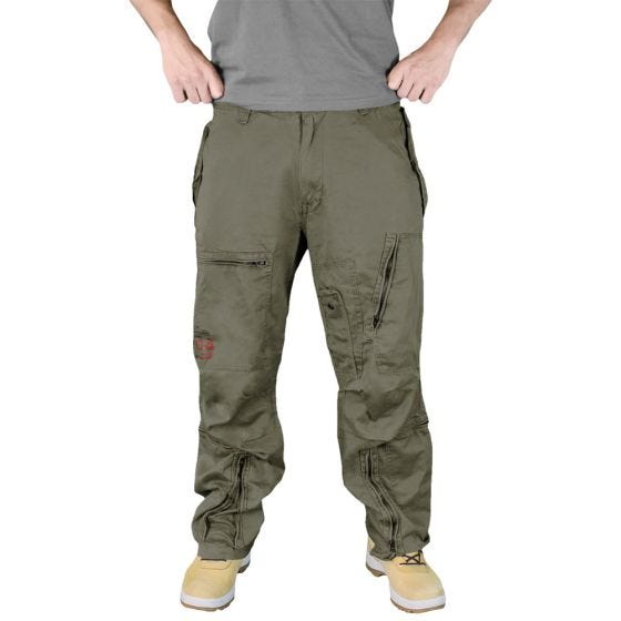 Pantalones de estilo cargo Surplus Infantry en verde oliva