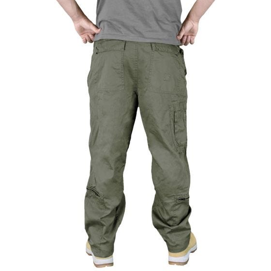 Pantalones de estilo cargo Surplus Infantry en verde oliva