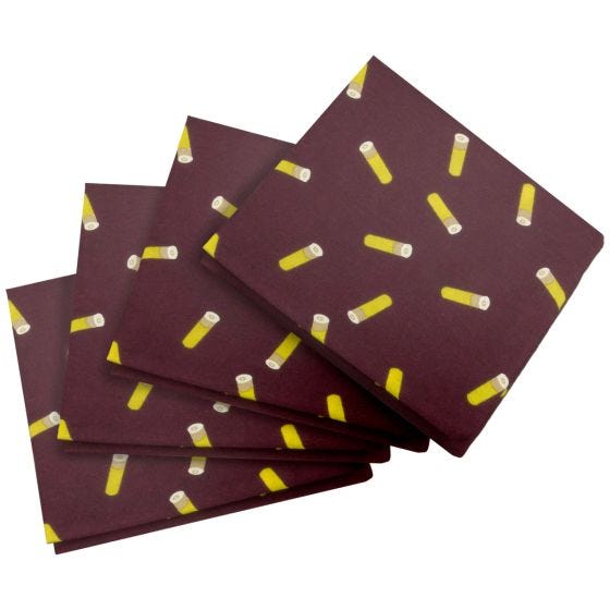 Pack de 4 pañuelos de bolsillo Jack Pyke con diseño de cartuchos en Wine