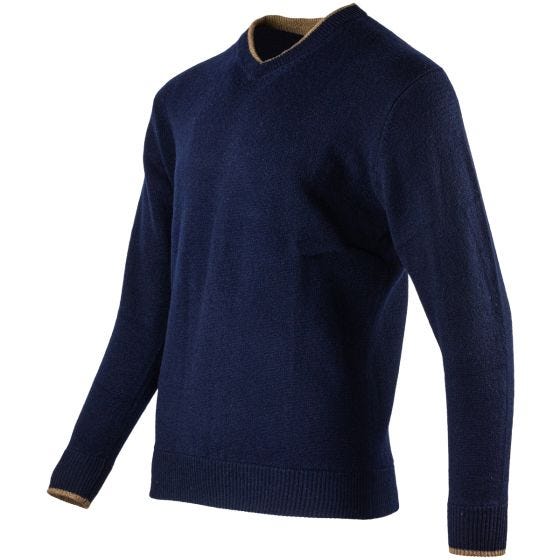 Suéter con cuello de pico Jack Pyke Ashcombe en Navy