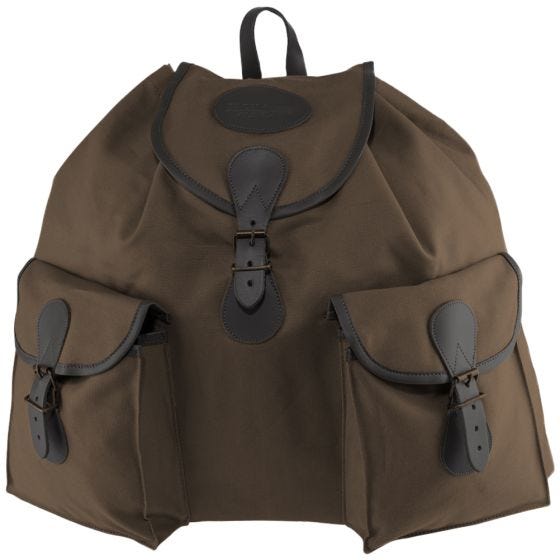 Mochila triangular de lona Jack Pyke en marrón