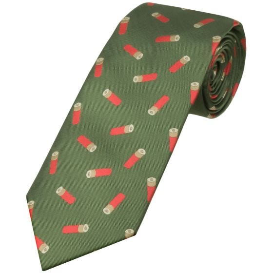 Corbata Jack Pyke con diseño de cartuchos en verde