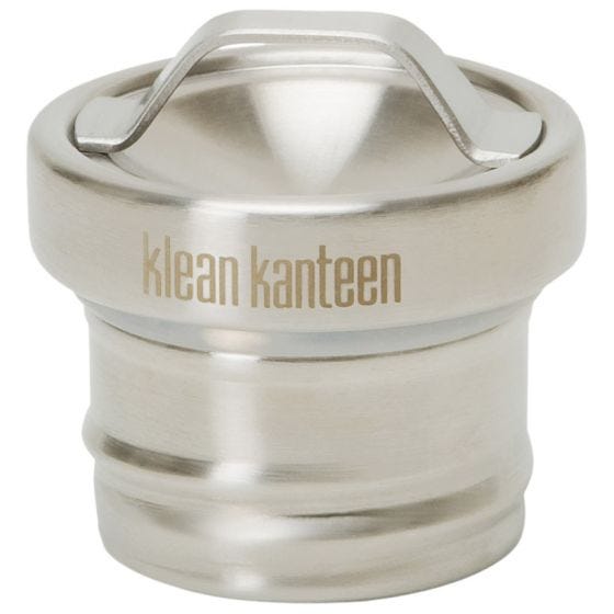 Tapón con agujero Klean Kanteen de acero en Brushed Stainless