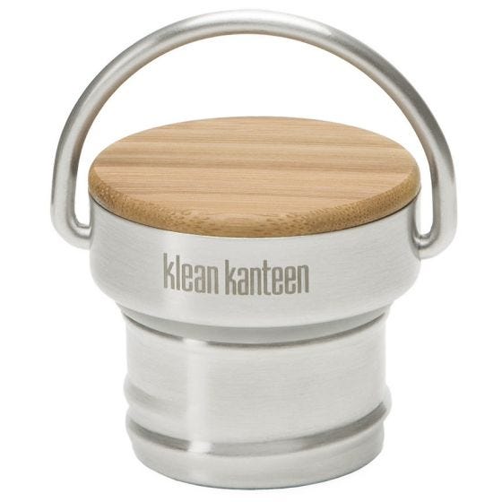 Tapón Klean Kanteen Unibody de bambú en Brushed Stainless