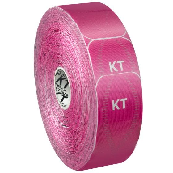 Cinta adhesiva KT Tape Synthetic Pro tiras individuales en rollo grande en Hero Pink
