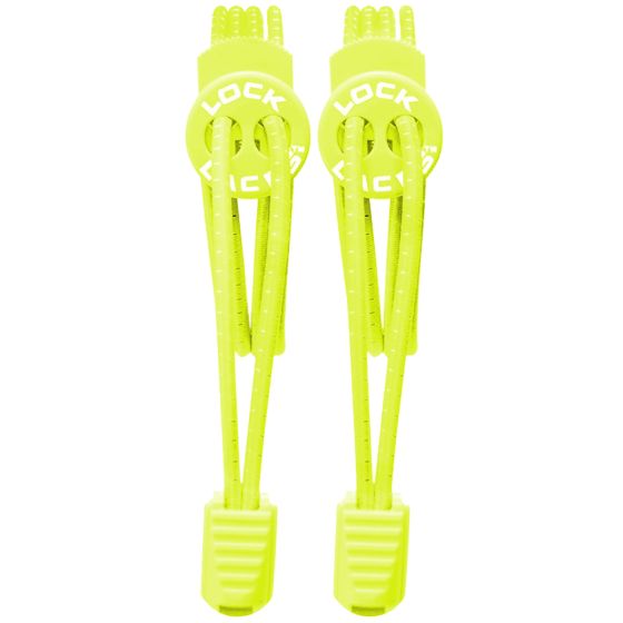 Cordones elásticos Lock Laces que no se atan en amarillo neón