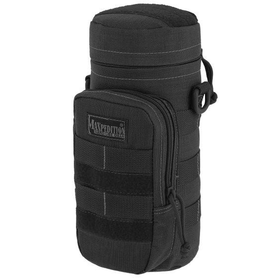 Portabotellas Maxpedition de 25,4 x 10,2 cm en negro