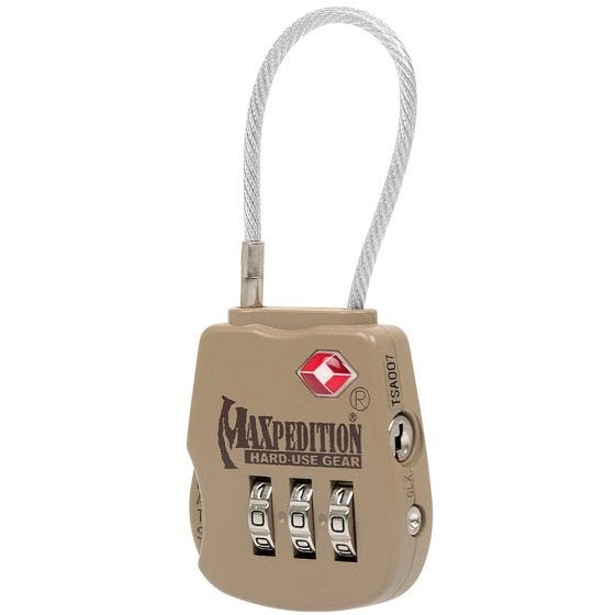 Candado táctico para equipaje Maxpedition en caqui