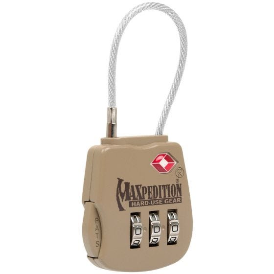 Candado táctico para equipaje Maxpedition en caqui