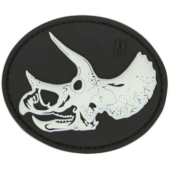 Parche con cráneo de Triceratops Maxpedition en fosforescente