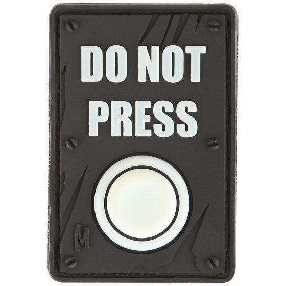Parche Maxpedition Do Not Press en fosforescente