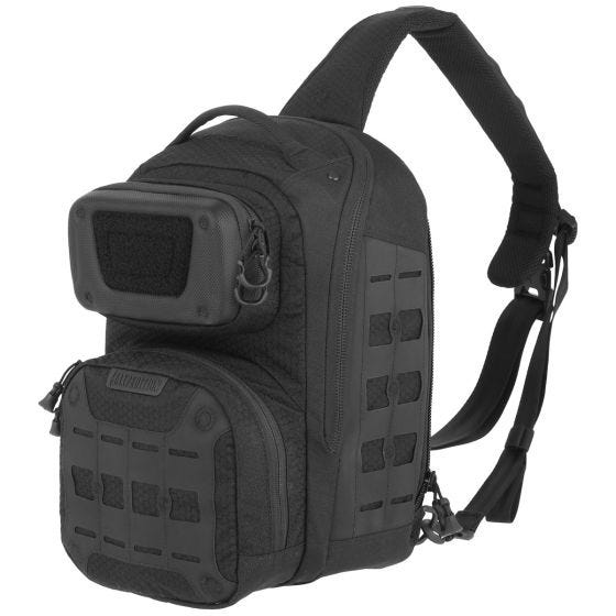 Mochila bandolera Maxpedition Edgepeak con diseño ambidiestro en negro