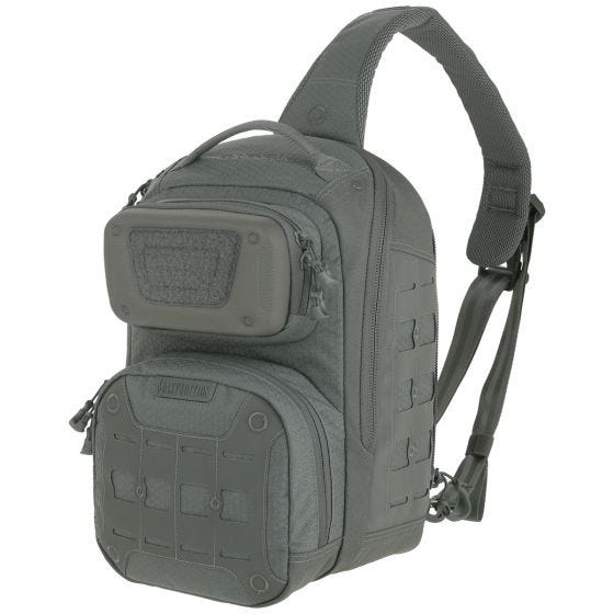 Mochila bandolera Maxpedition Edgepeak con diseño ambidiestro en gris