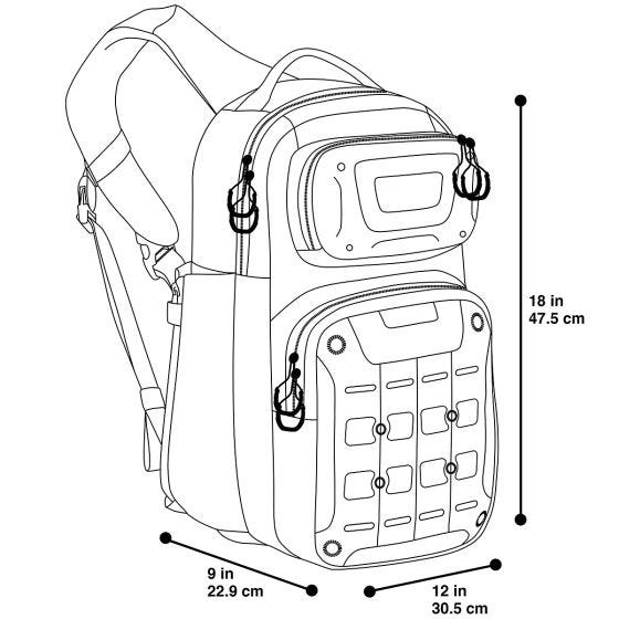 Mochila bandolera Maxpedition Gridflux en negro