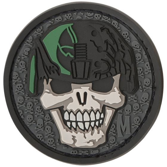 Parche con cráneo soldado Maxpedition en SWAT