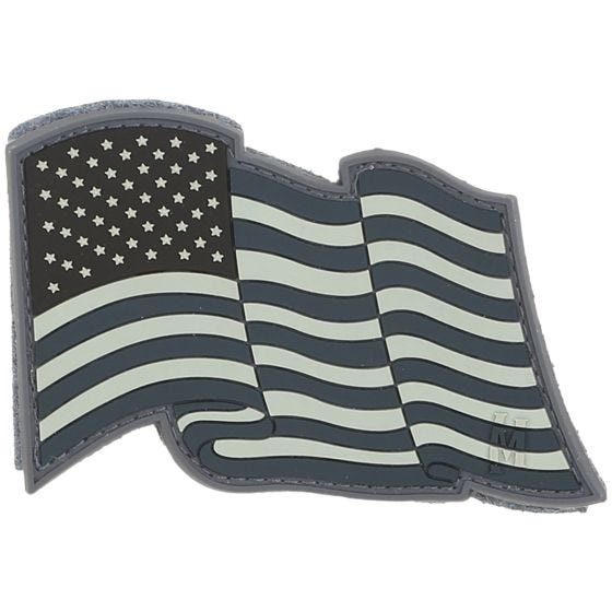 Parche con bandera de EE.UU. al viento Maxpedition en SWAT