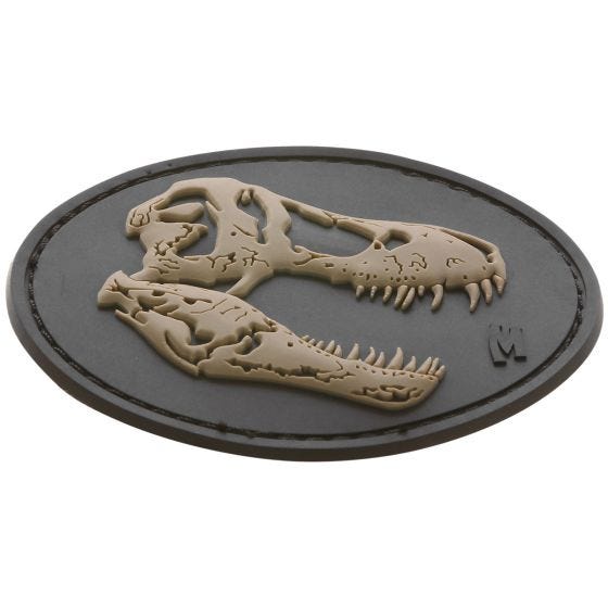 Parche con cráneo de Tyrannosaurus rex Maxpedition en SWAT